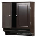 Double Door Wall Storage Cabinet Bathroom Furniture Black